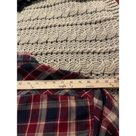 Wrangler ATG Mens 2XL Organic Cotton & Recycled Polyester Red Plaid Button-Up Sh - Picture 14 of 14